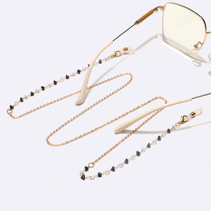 Fashionable Heart-Shaped Beaded Eyewear Chain Bowlift