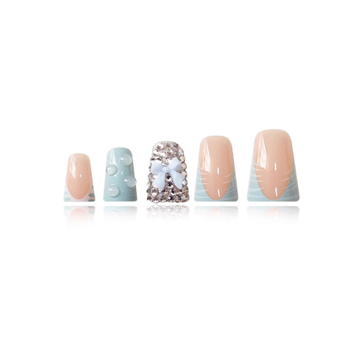 Decorative Nail Art Set with 3D Bows and Gems Bowlift