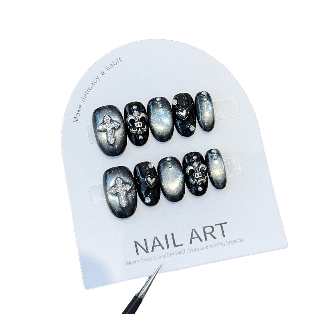 Artificial Nail Set with Decorative Elements Bowlift