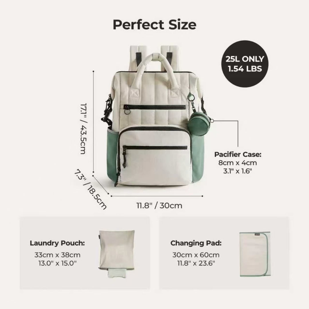 Multi-Functional Quilted Backpack Bowlift