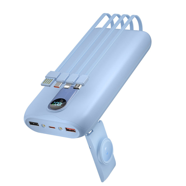 Portable power bank with fast inductive charging and multiple USB ports Bowlift