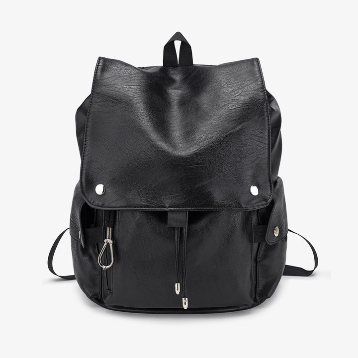 Versatile Vintage-Inspired Faux Leather Backpack