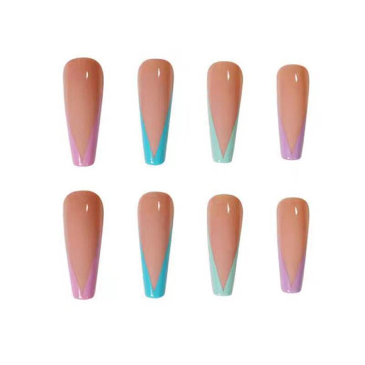 Elegant artificial nails with geometric design Bowlift