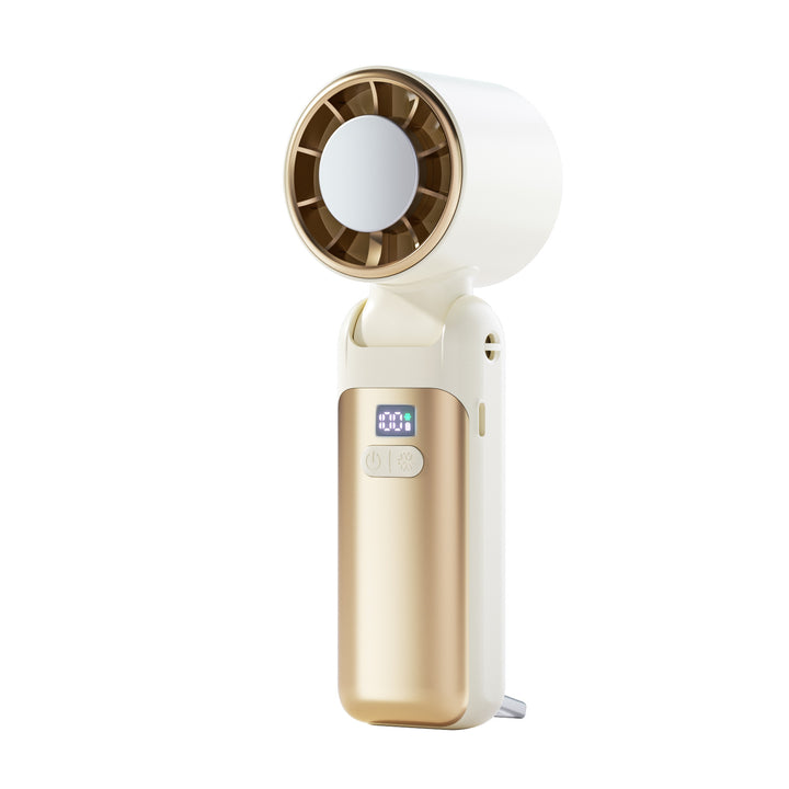 Ladies portable mini hand fan with LED display Bowlift