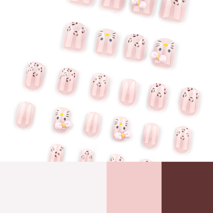 Artificial nail art with cute animal motifs Bowlift