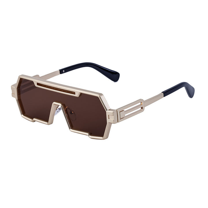 Women's fashionable sunglasses in a futuristic design with a wide frame Bowlift