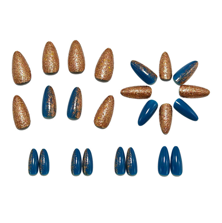 Glamorous artificial nails with sparkling accents Bowlift