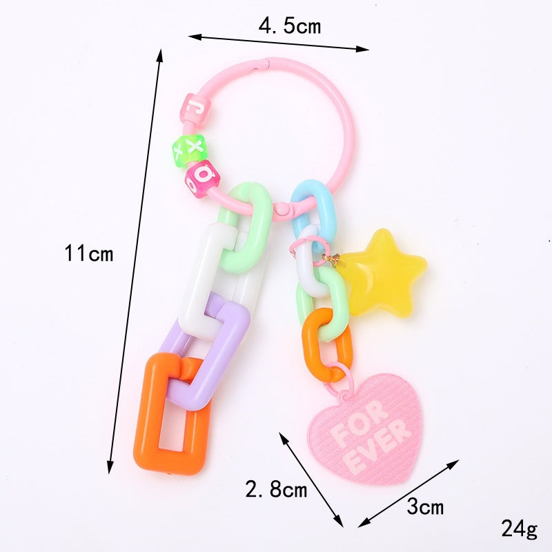 Playful keychain with colorful plastic chains Bowlift