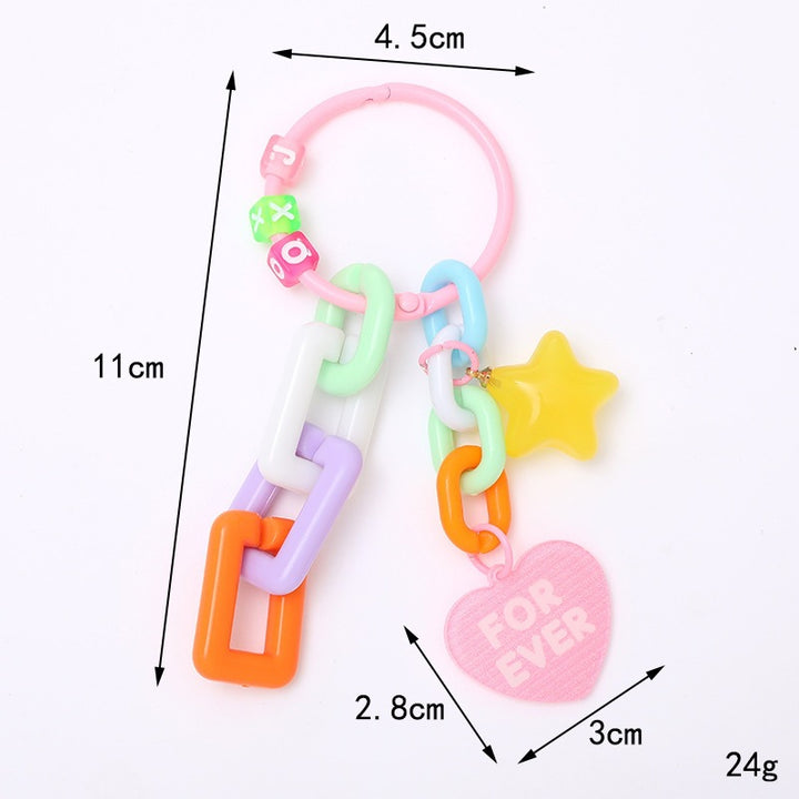 Playful keychain with colorful plastic chains Bowlift