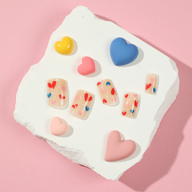 Artificial Nail Art with Heart Designs Bowlift