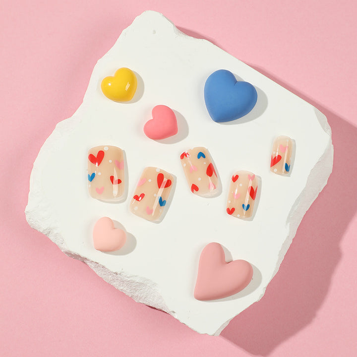 Artificial Nail Art with Heart Designs Bowlift