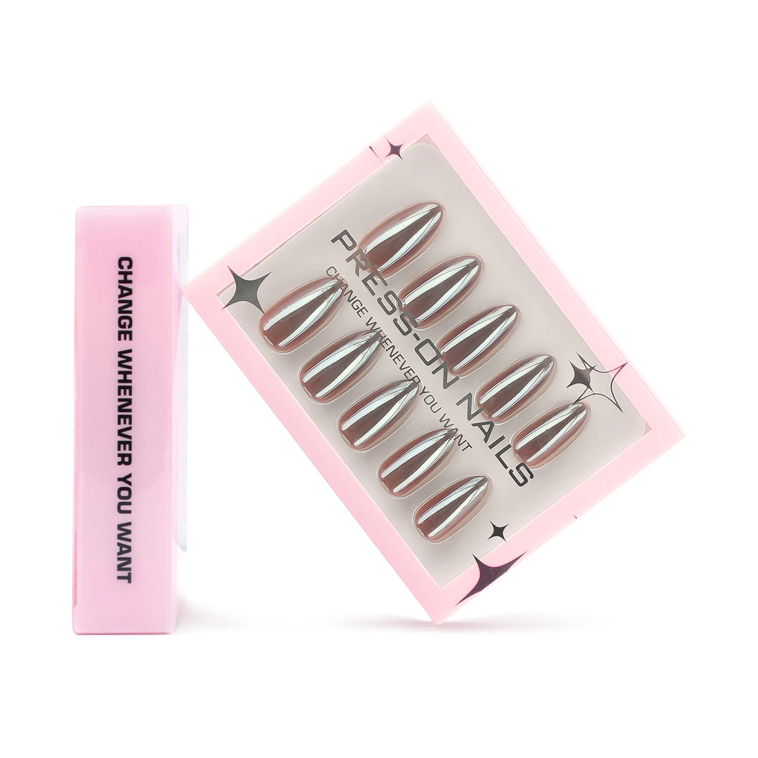 Artificial press-on nails with glossy finish Bowlift