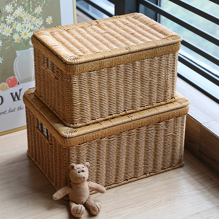 Natural Woven Storage Chest Bowlift