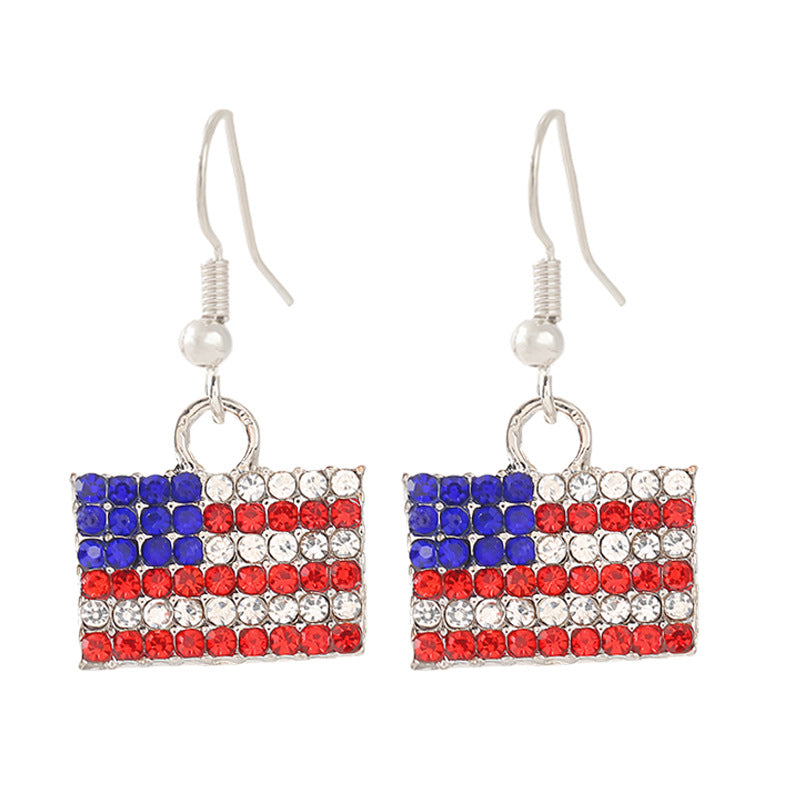 Women nan enamel horseshoe earrings with star motif and fishhook closure Bowlift