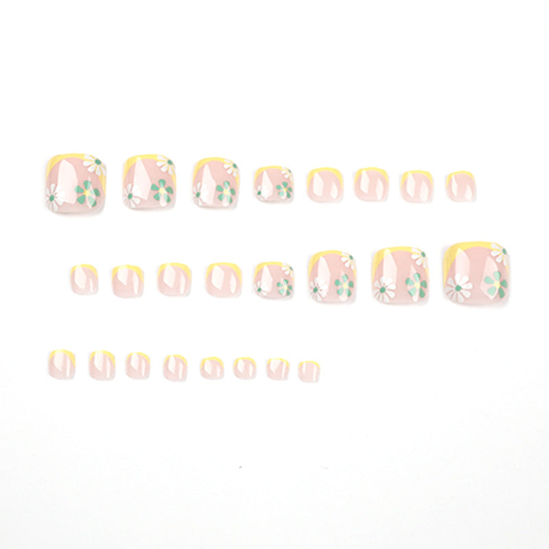 Creative toenail art with colorful flower accents Bowlift