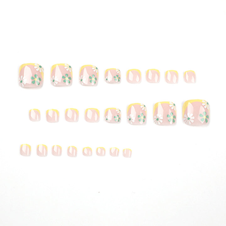 Creative toenail art with colorful flower accents Bowlift