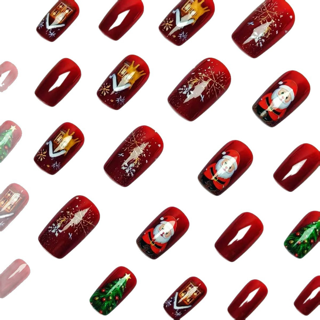 Festive Christmas Themed Nail Art Bowlift