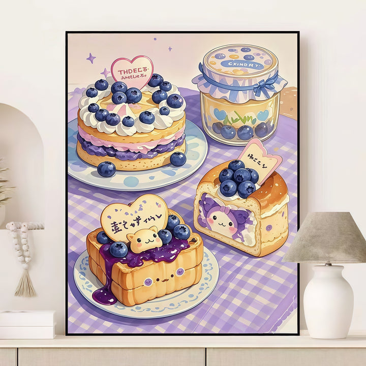 Fruity Dessert-Themed Canvas Art Print Bowlift