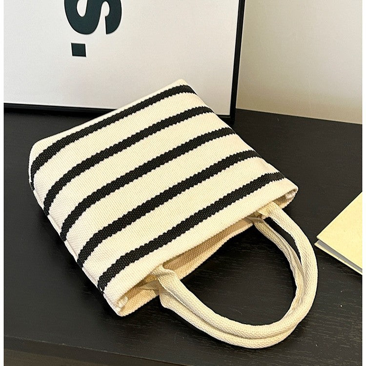 WoStriped Canvas Tote Bag Bowlift