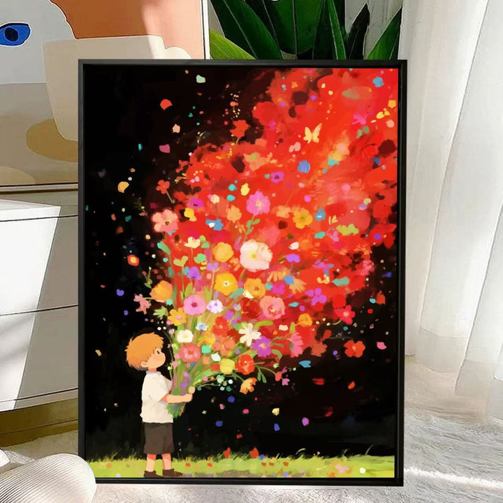 Charming Floral Bouquet Canvas Art Bowlift
