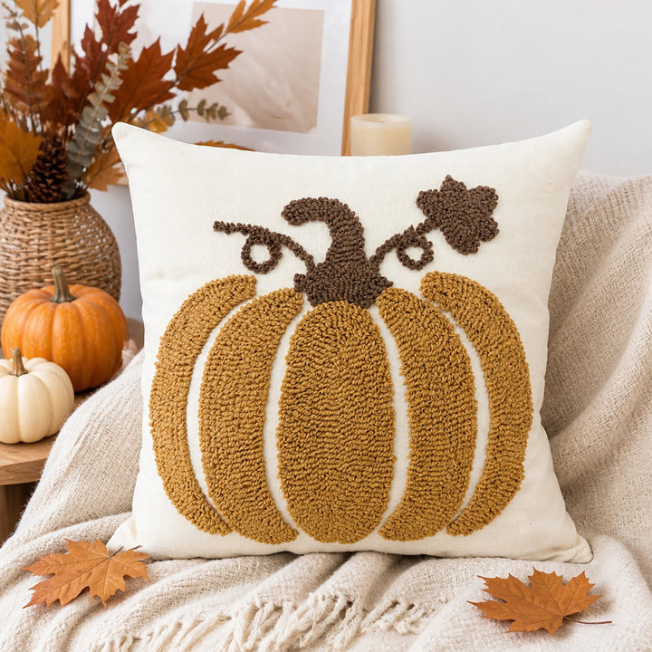 Decorative Cushion with Pumpkin Pattern