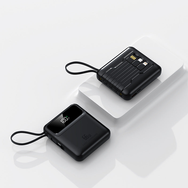 Compact power bank with fast charging function and digital charging status Bowlift