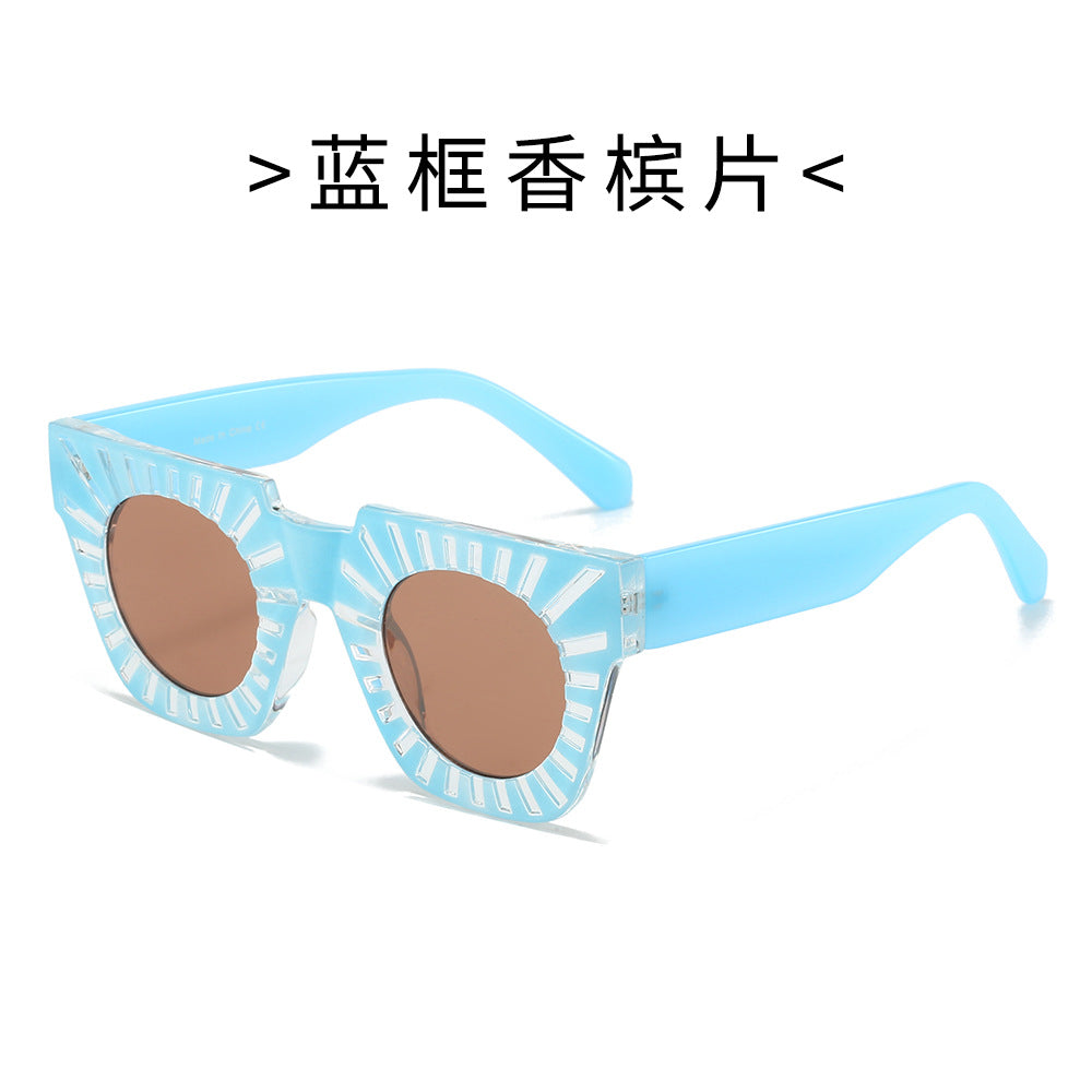 Ladies Fashion Sunglasses with Creative Geometric Frame Bowlift