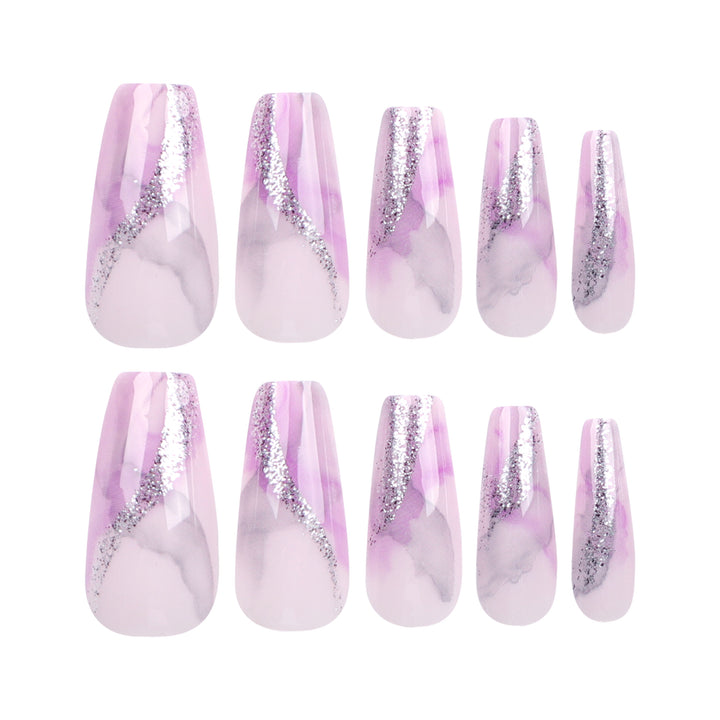 Artful Nail Art with Glitter Details Bowlift