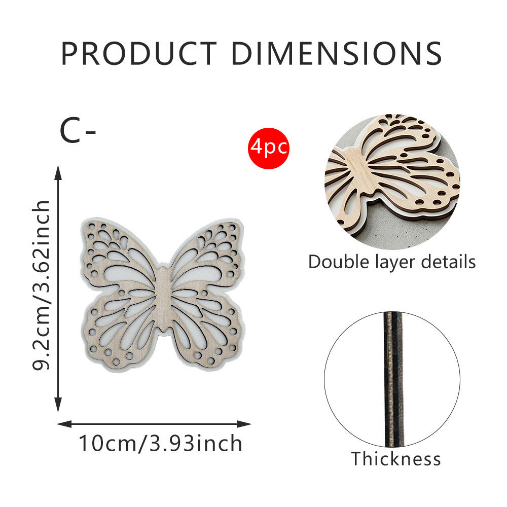 Decorative Butterfly Wooden Figure Bowlift