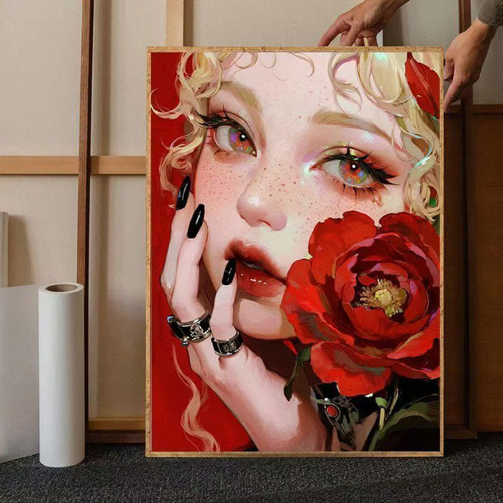 Contemporary Floral Portrait Canvas Art Bowlift