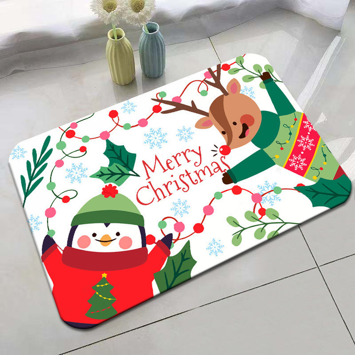 Festive Holiday-Themed Bath Mat Bowlift