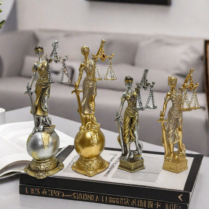 Elegant statue of Justitia in artistic details Bowlift
