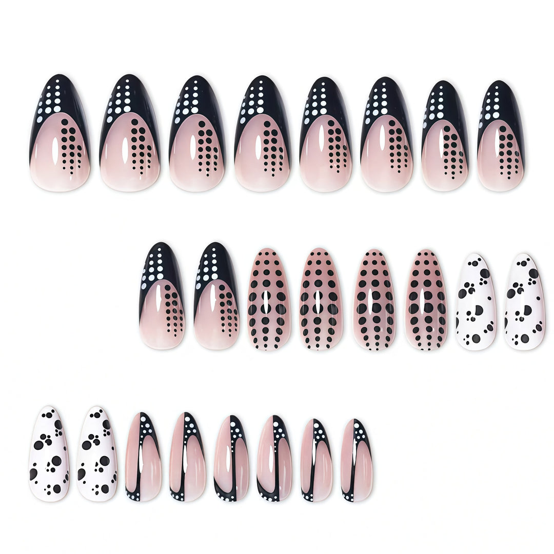 Elegant Abstract Pointed Nail Art Extensions Bowlift