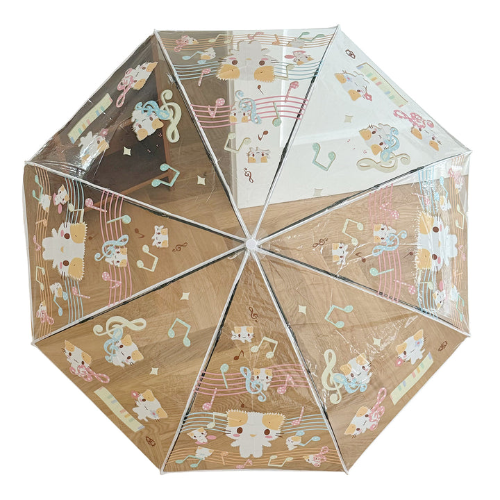 Women's Transparent Folding Umbrella with Playful Animal Design Bowlift