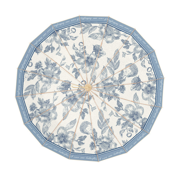 Ladies elegant umbrella with floral patterns Bowlift