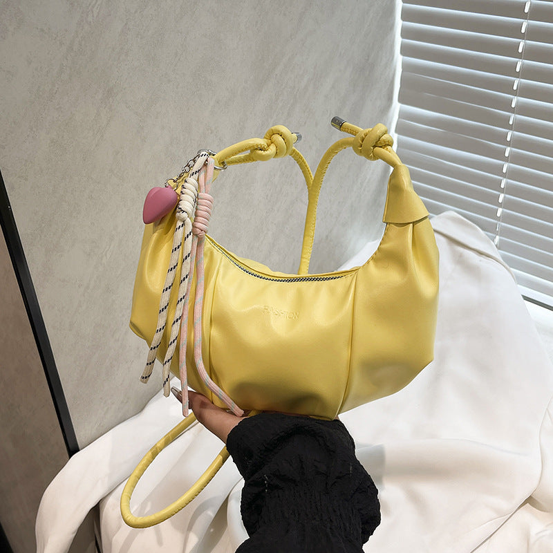 Stylish Leather Hobo Handbag Bowlift