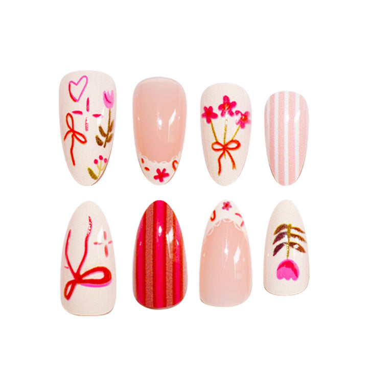 Artistic Floral Nail Art Set Bowlift