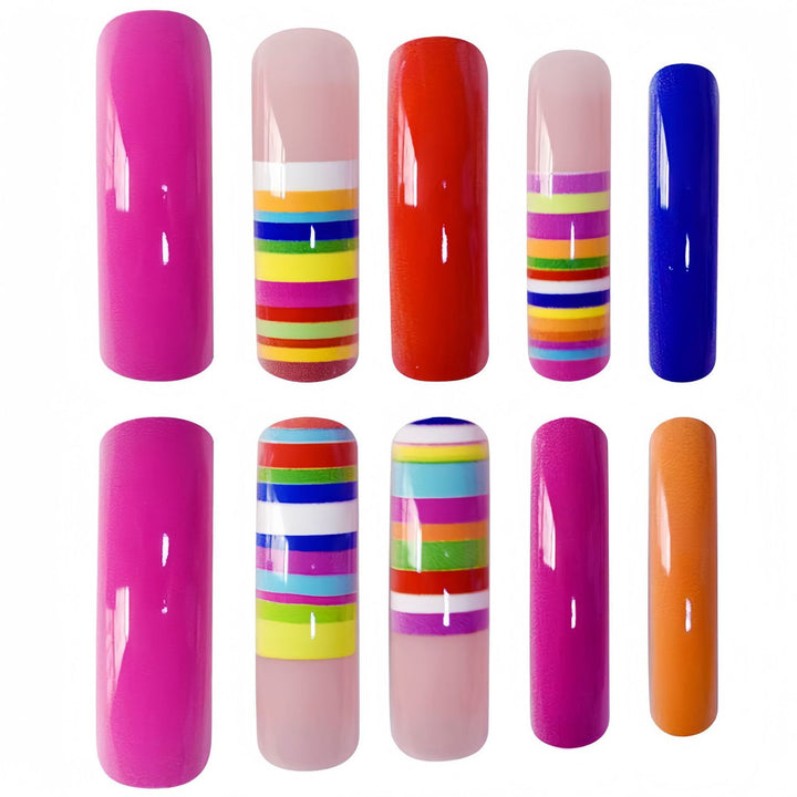 Creative Multi-Color Nail Art Extensions Bowlift