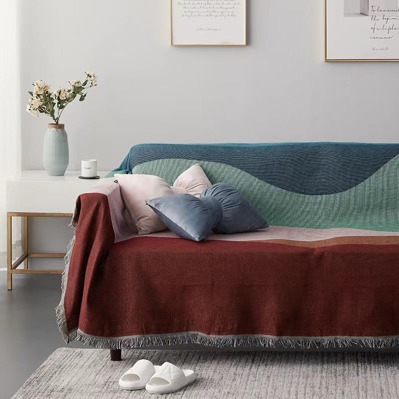 Premium Textured Fringed Throw Blanket