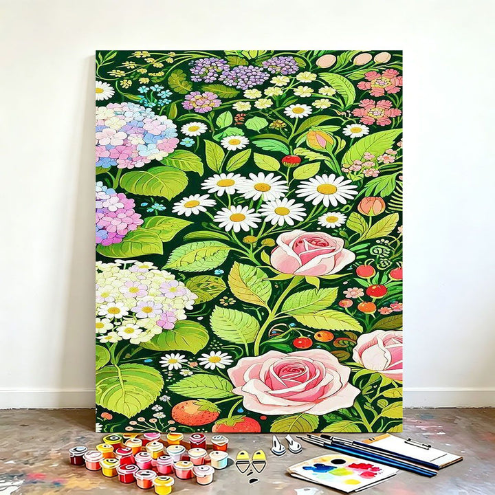 DIY Floral Canvas Painting Kit Bowlift