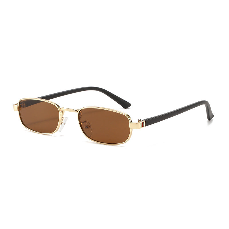 Women's elegant rectangular sunglasses with fine metal frame Bowlift