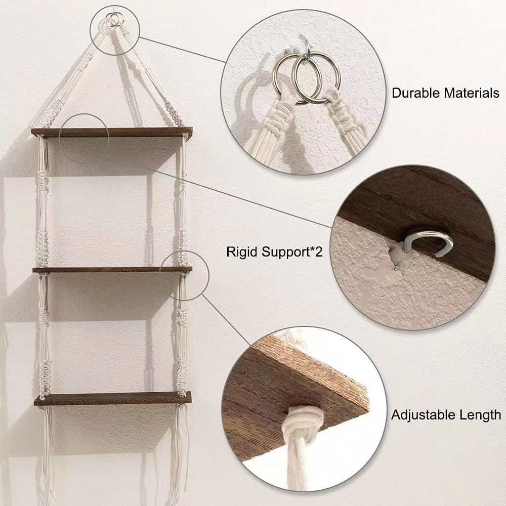 Adjustable Macramé Hanging Shelf