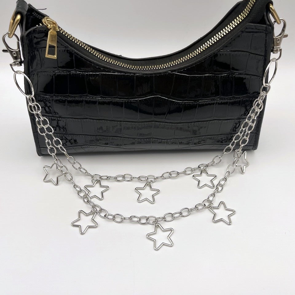 Fashionable chain belt with star pendants Bowlift