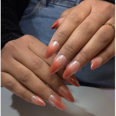 Ultra-Glossy Almond-Shaped Press-On Nail Collection Bowlift