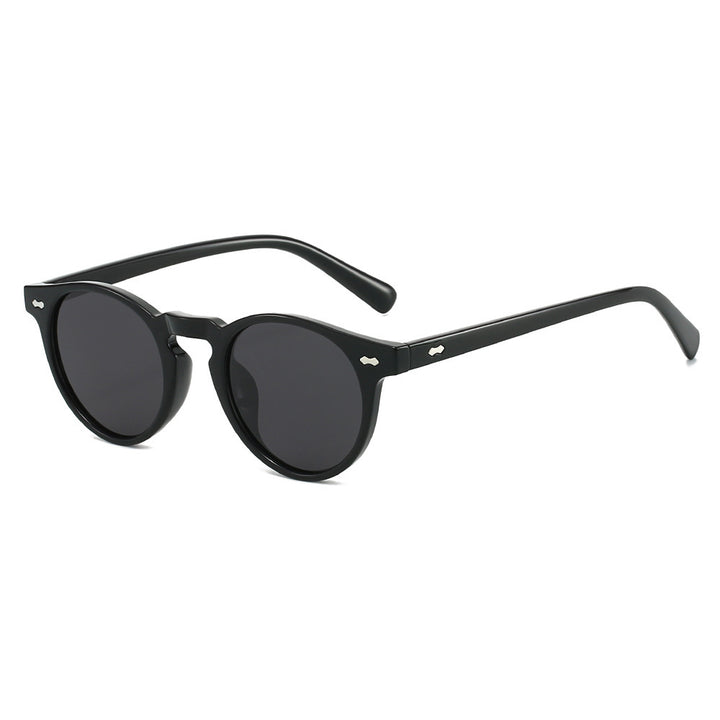 Ladies Vintage Sunglasses with Round Lenses and Transparent Frame Bowlift