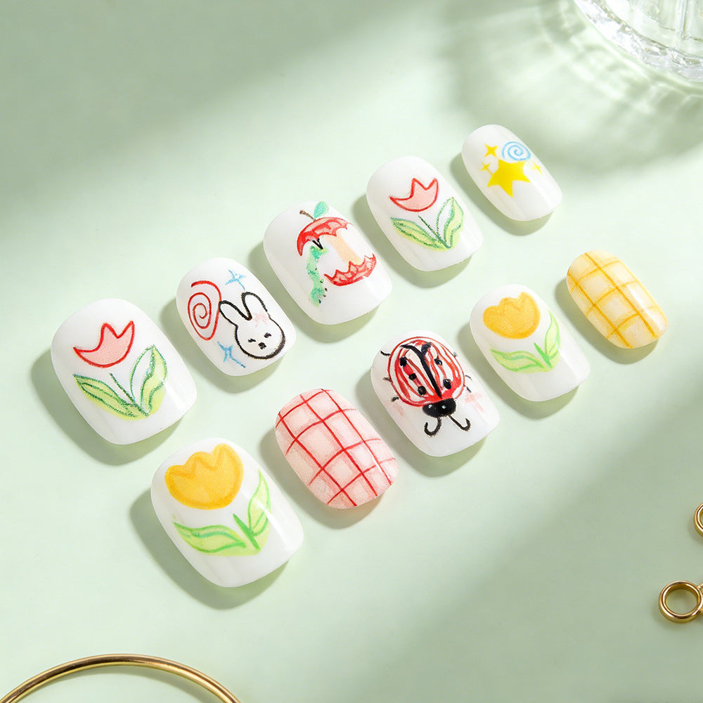 Artistic Illustrated Nail Art Wraps Bowlift