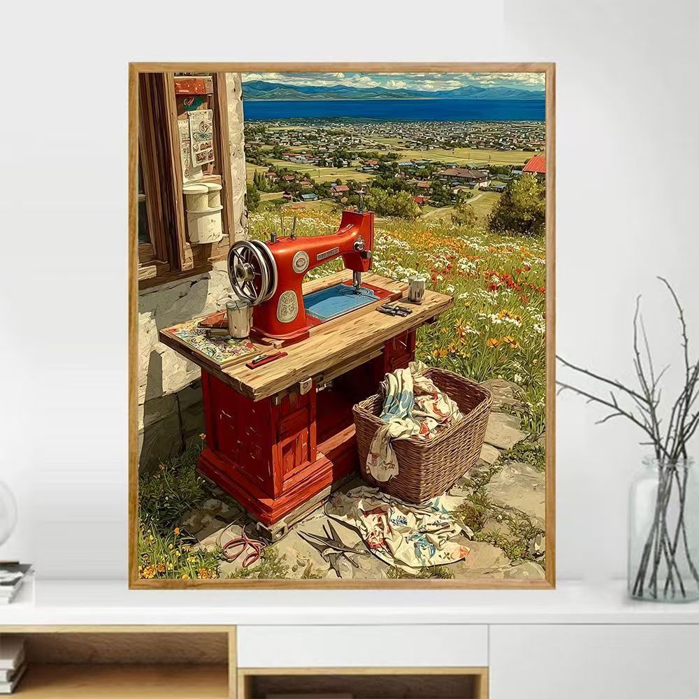 Sewing Machine Art Print Bowlift