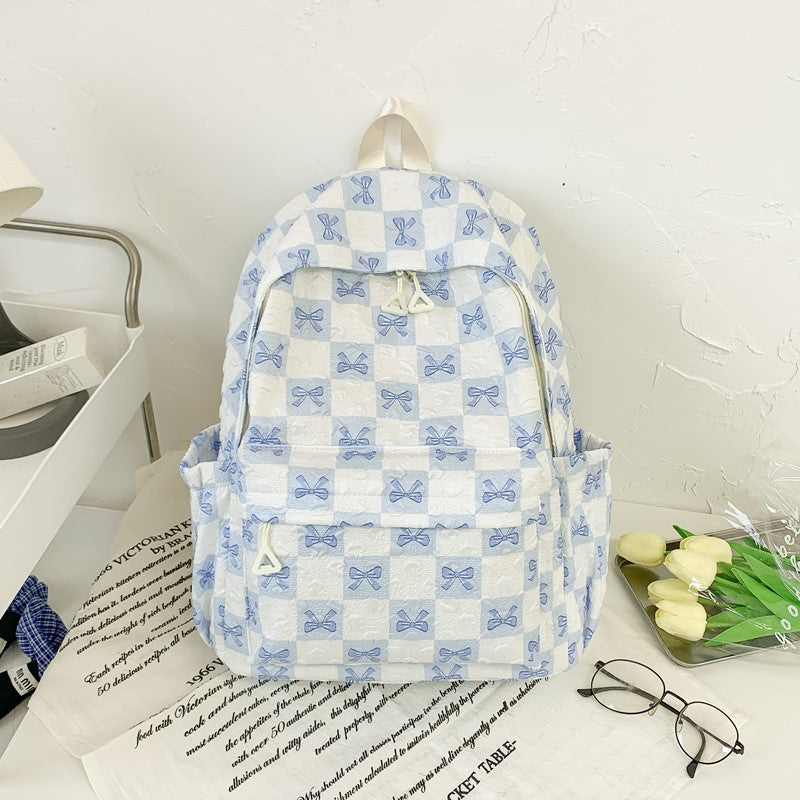 Playful Bow Print Backpack