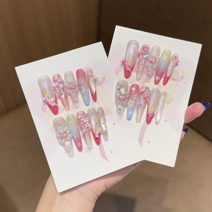 Artificial Nail Tips with Playful Design Bowlift