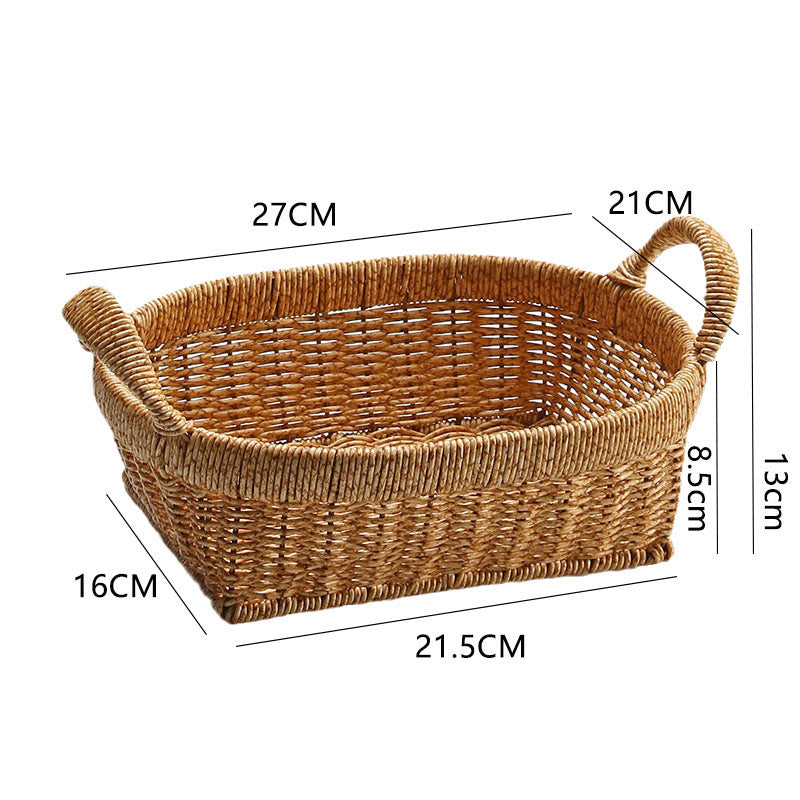 Handcrafted Wicker Storage Basket Bowlift